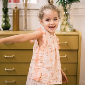 BLOUSE IN STRIPE AND EMBROIDERIES GWEN