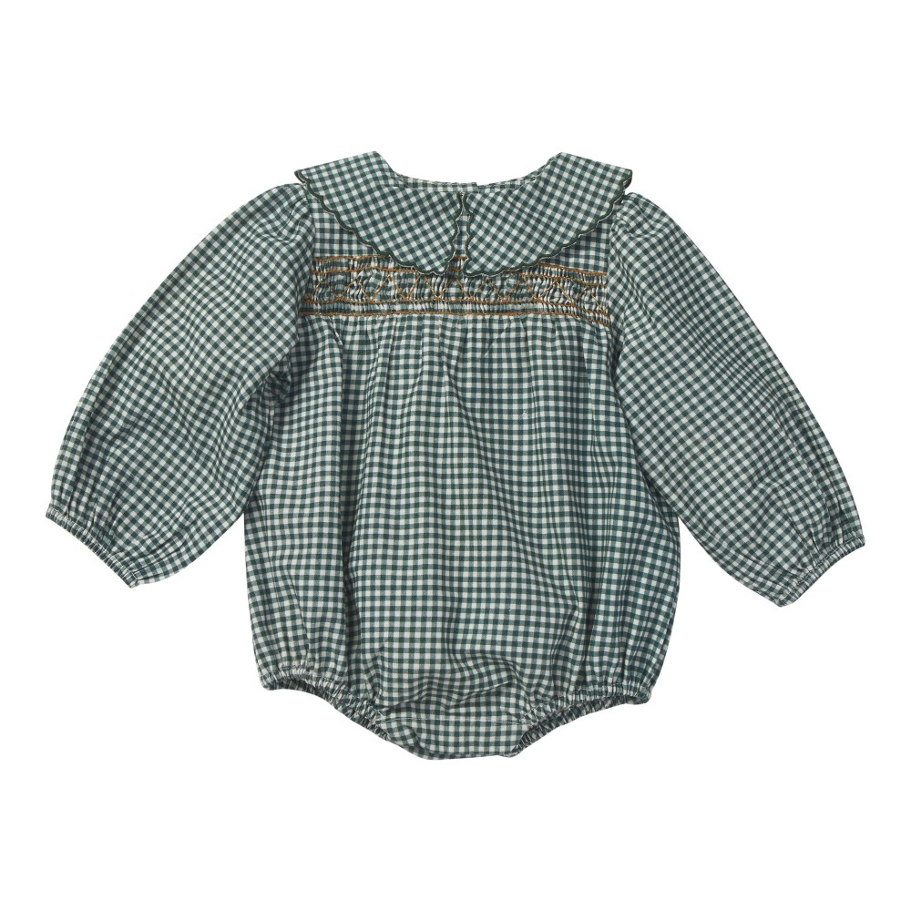 Barboteuse bébé vichy - gris, Bébé