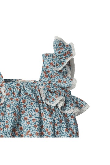 Barboteuse bébé Abbie Flowers blue