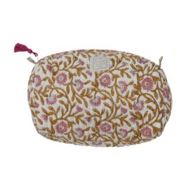 Trousse de toilette indienne Carma rosé LARGE