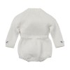 Combinaison bébé en maille brodée fleurs Ornella