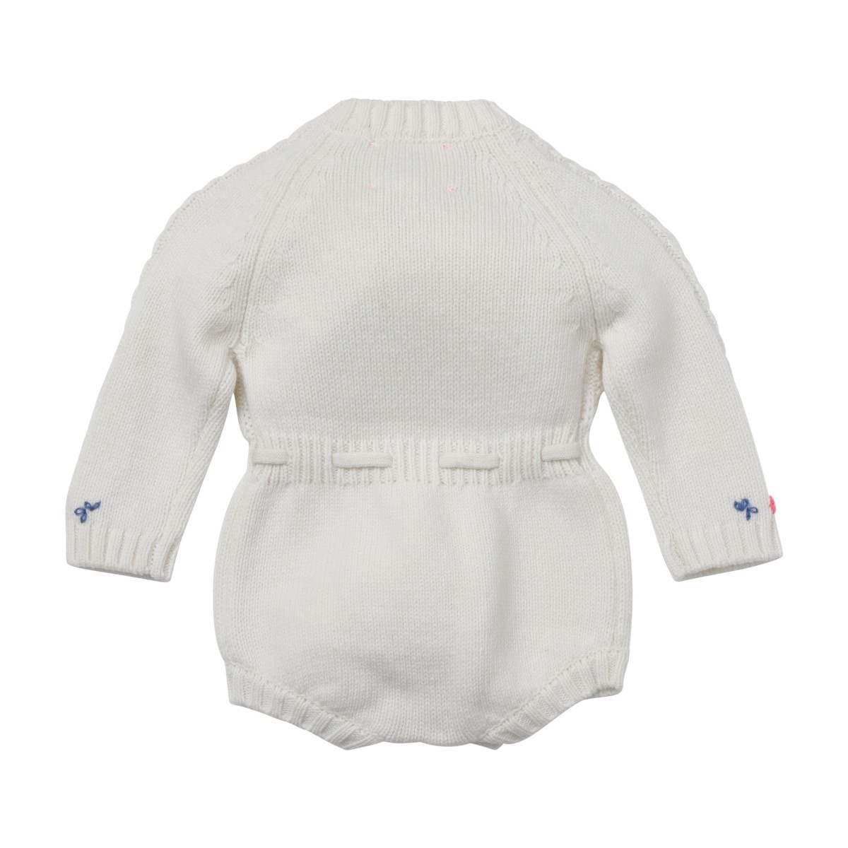 Combinaison bébé en maille brodée fleurs Ornella