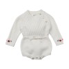 Baby overall with handmade embroidered flowers Ornella
