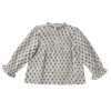 Printed flowers or embroidered denim blouse GINA