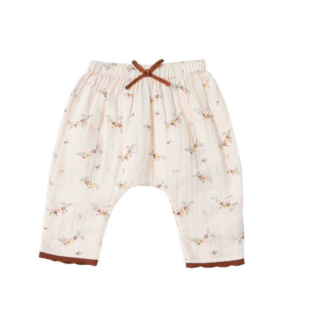 Pantalon bébé sarouel imprimé fleuri Lionnette