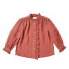 Refined vintage blouse with pleats and ruffles AMAYA