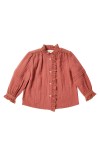 Blouse vintage à plis et volants Amaya
