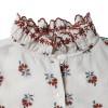 Blouse bohème imprimée fleurs écru Alaia