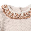 Pull à collerette brodée blush Vanessa