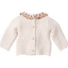 Pull à collerette brodée blush Vanessa