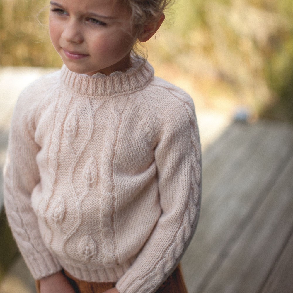 Cable knitted stitch sweater BROWNIE