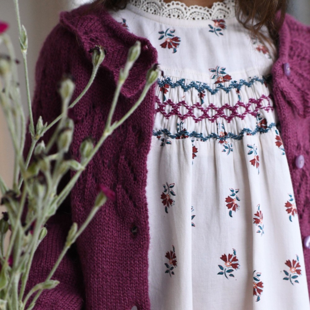 Bohemian dress printed flowers with smocks