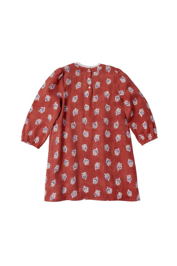 Robe imprimée fleurs au block print Ditya
