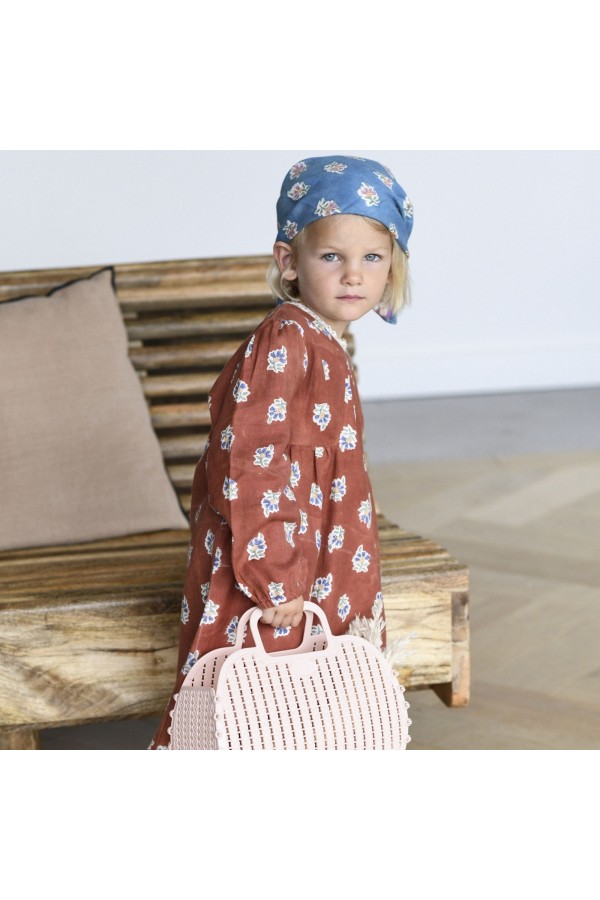 Robe imprimée fleurs au block print Ditya