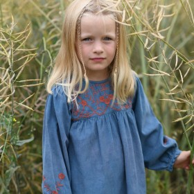 Embroidered corduroy dress Bobo Chic