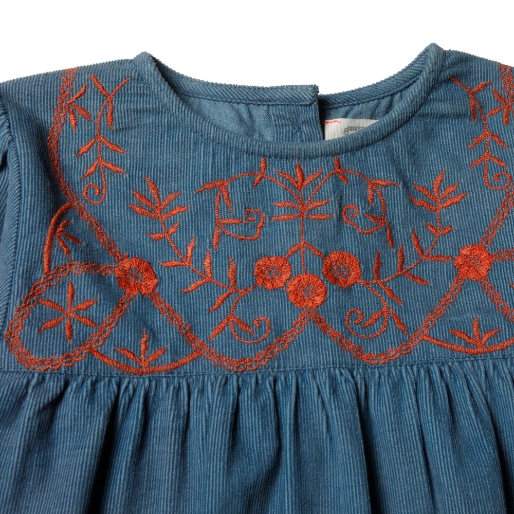 Embroidered corduroy dress Bobo Chic