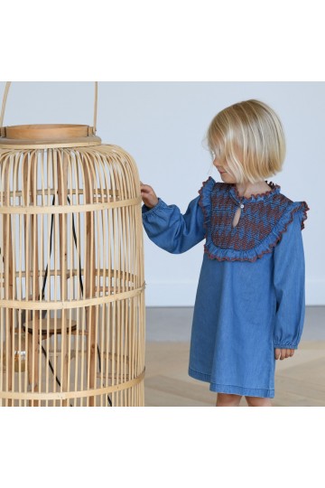 Dress with smocks Sanae