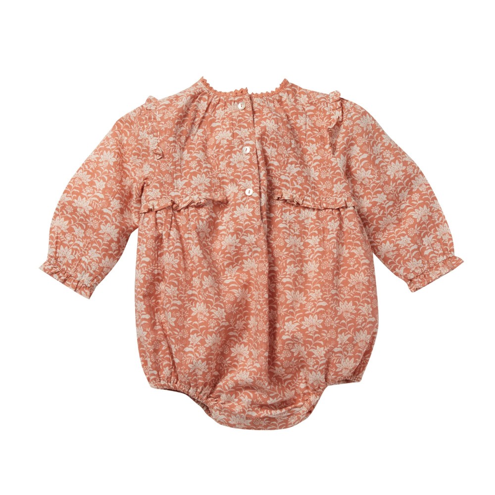 Babies overall with floral print Amboise