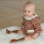Romper in baby corduroy with embroidered collar Paloma