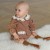 Romper in baby corduroy with embroidered collar Paloma