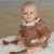 Romper in baby corduroy with embroidered collar Paloma