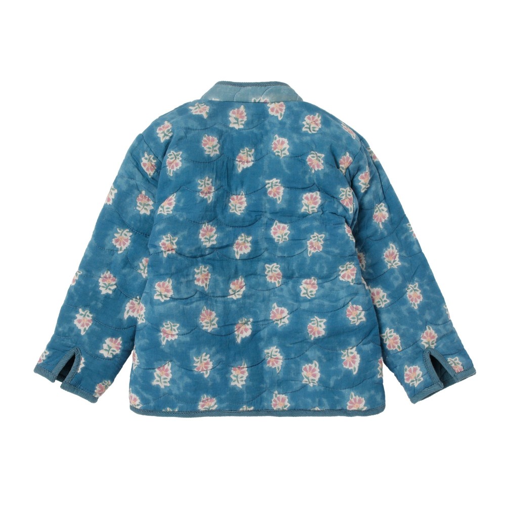 Blouson réversible imprimées fleurs blue Elsa