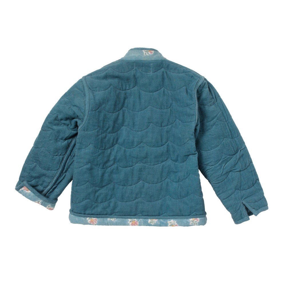 Blouson réversible imprimées fleurs blue Elsa