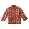 Blouson réversible imprimées fleurs terracotta Elsa