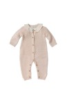 Unisex baby romper with gathered collar Eden