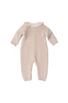 Unisex baby romper with gathered collar Eden