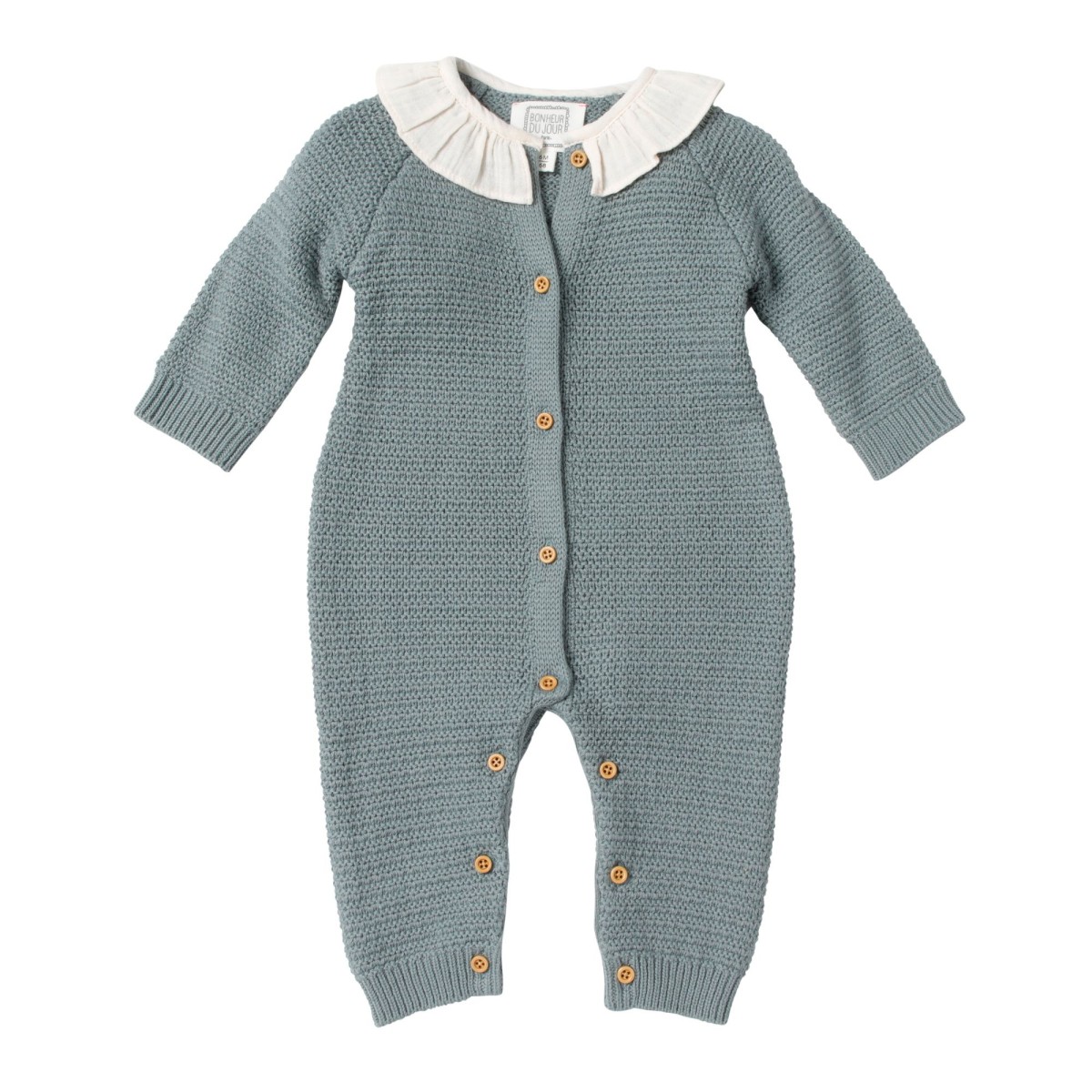 Combinaison bébé mixte avec col froncé Eden