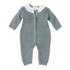Unisex baby romper with gathered collar Eden