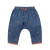 Sarouel pants denim with embroidered flowers Lionnette