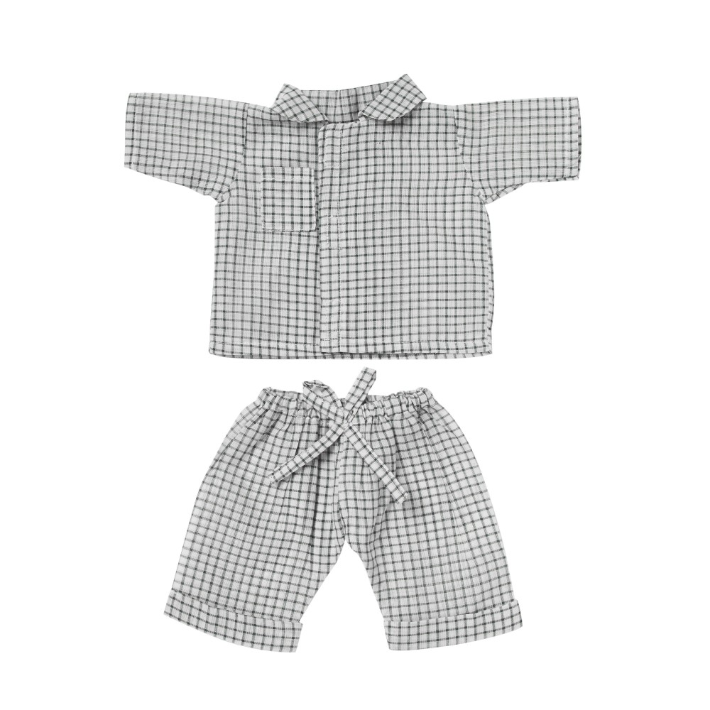Chouchou Doll Pyjama Ecru Green Vichy