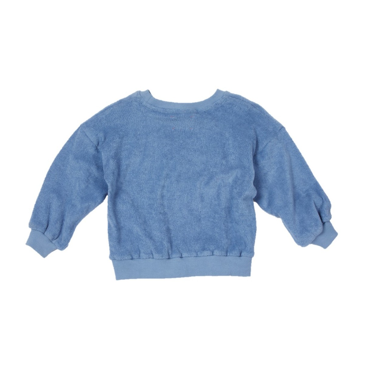 Sweat en bouclette coton bio bleu Cool Kids