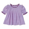 Blouse printed flowers with embroidery Marjolaine