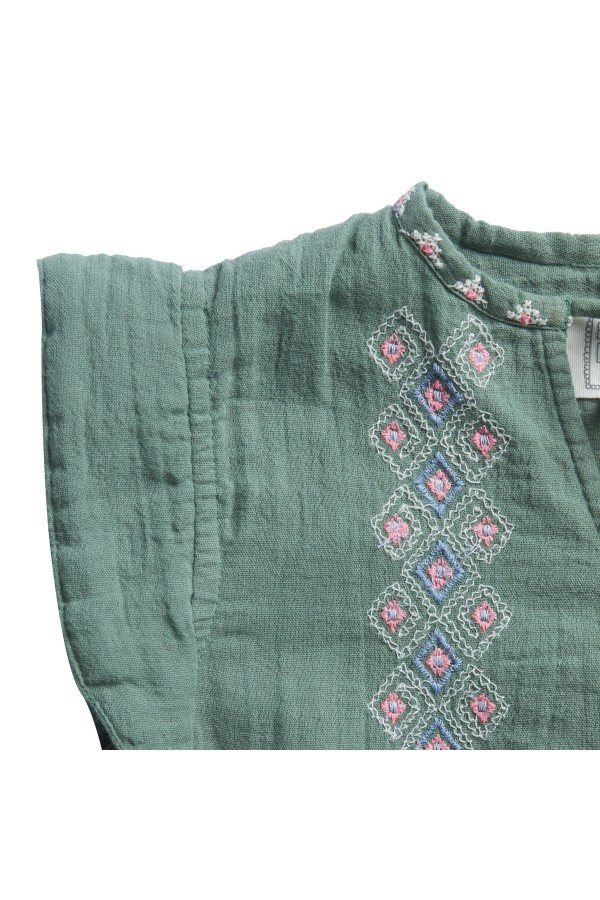 Robe Brodée Caraïbes Ecru