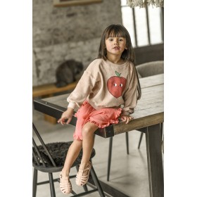 Pink organic cotton sweatshirt Peaches