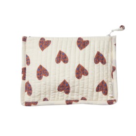 SMALL POUCH COEUR SAUVAGE ECRU