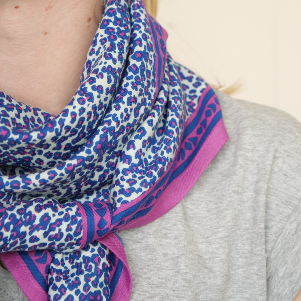 Blue Purple Savanne Indian Scarf