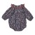 Ruffled collar baby overall with flower print Takara