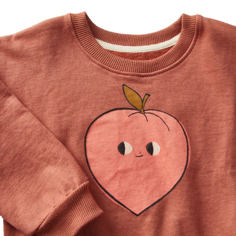 Sweat en coton bio rose Peaches