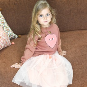 Pink organic cotton sweatshirt Peaches