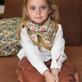 Margotte Olive Indian Scarf
