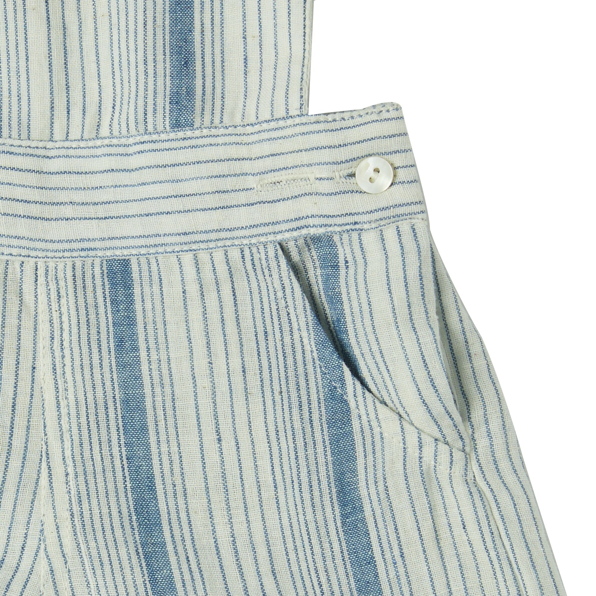 Salopette - Bleu coton rayures main image 0