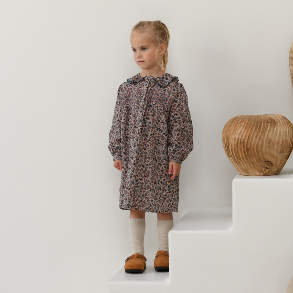 Robe Fleurie Rose Et Marron Youngland Fille Taille 10 - Neuve Avec étiquette, Manches Longues