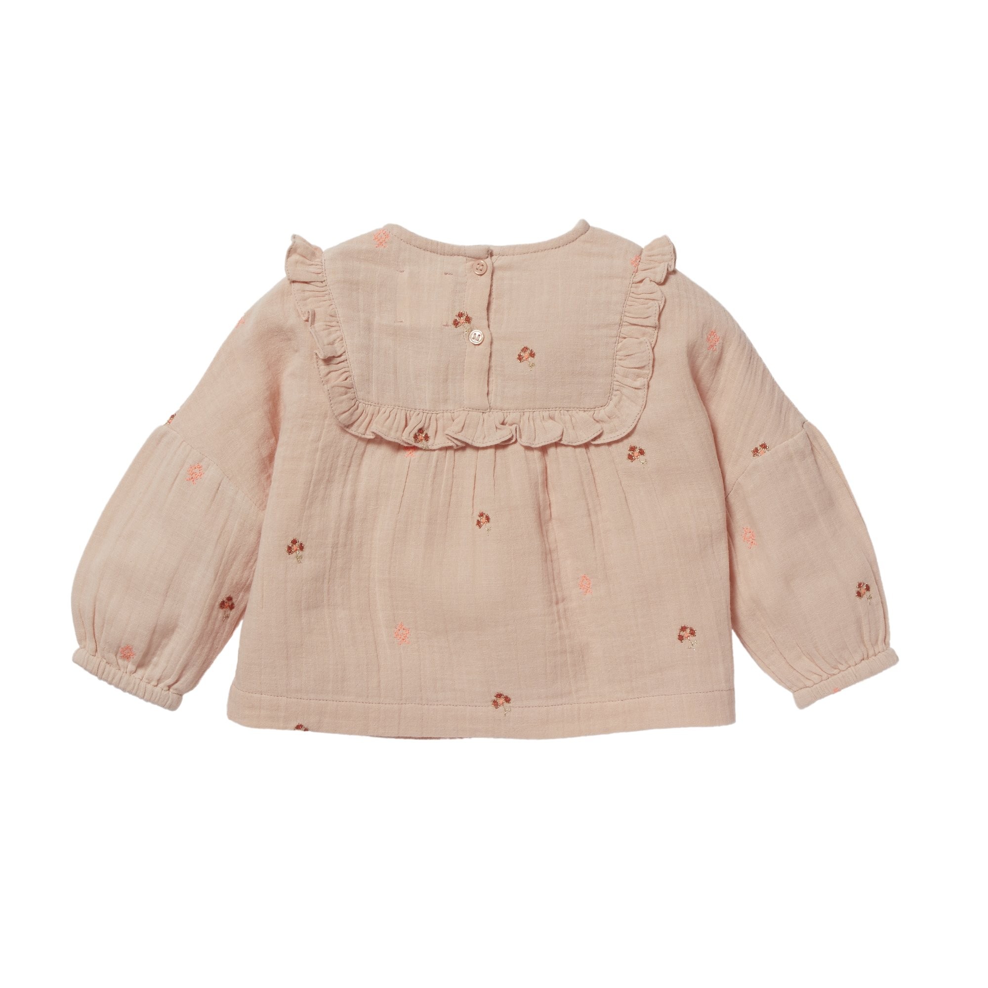 Embroidered flowers blouse for girl and baby Bonheur du Jour