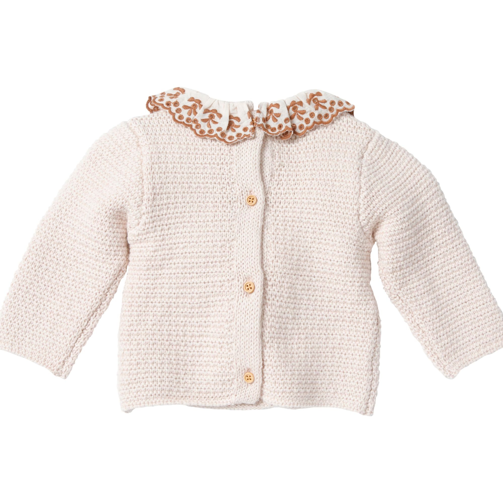 Embroidered collar sweater cheap