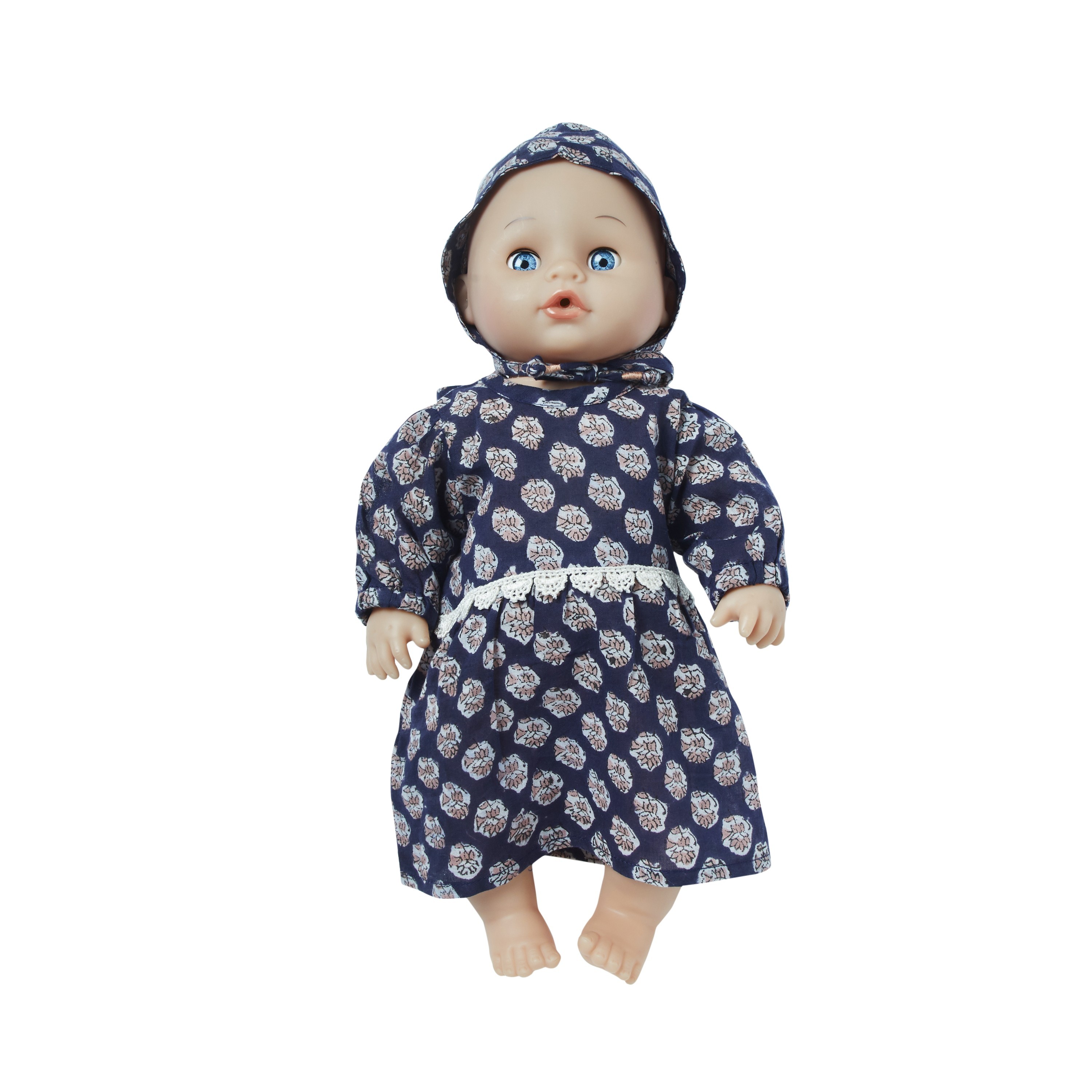 Alezia Dress Doll Navy Flowers - Bonheur du Jour Alezia Dress Doll Navy Flowers - Bonheur du Jour
