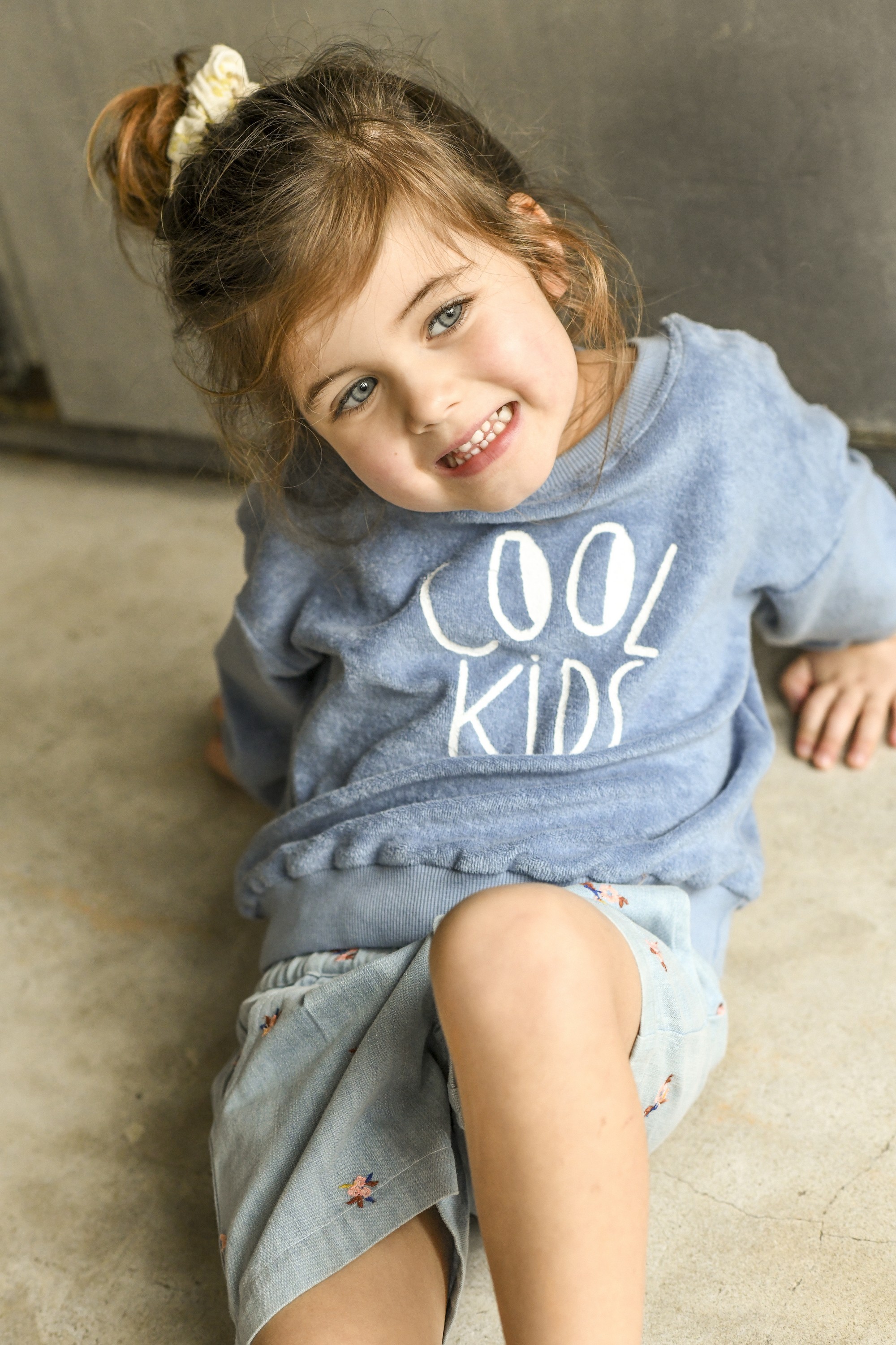 Bleu organic cotton sweater COOL KIDS Bonheur du Jour